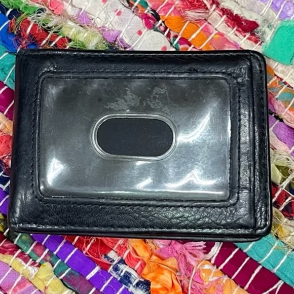 FOSSIL ANDREW BLACK LEATHER WALLET - Picture 3 of 10